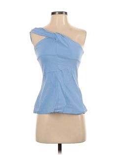 Zara Sleeveless Blouse Size: X-Small Tops - used. 23% Linen, 24% Polyamide, 53% Cotton | Zara Sleeveless Blouse: Blue Tops - Size X-Small Zara Blouse, Small Tops, Zara Tops, Sleeveless Blouse, Sleeveless Top, Women Handbags, Zara, Womens Tops, Handbags