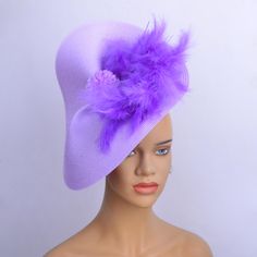 Hello!Welcome to our shop of  365daysCreations product information: Season:All Season Gender:Female Occasion:Party,Wedding,Melbourne cup,Kentucky Derby Material:PP straw,feathers,silk flower With 1.2cm satin headband at the back Color:light purple Hell Lila, Hat Wedding, Church Hat, Satin Headband, Tea Party Hats, Melbourne Cup, Wedding Fascinators, Fascinator Hat, Kentucky Derby Hat