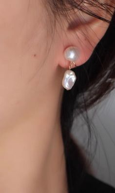 Chic Freshwater Baroque Pearl /keshi Pearl Dangle Earring. Boho Bridal Earring. Single/double/triple Petal Pearl Earrings. Bridesmaid Gift. - Etsy Delicate Baroque Pearl White Earrings, Delicate Baroque Pearl Earrings With Pearl Charm, White Baroque Pearl Earrings With Pearl Charm, White Baroque Pearl Earrings As A Gift, Baroque Pearl Drop Dangle Earrings, Delicate Baroque Pearl Earrings, White Dainty Baroque Pearl Earrings, Dainty White Baroque Pearl Earrings, Baroque Pearl Drop Earrings With Pearl Chain