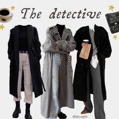 Outfit insp Criminology Outfit Casual, Reporter Aesthetic Outfit, Aesthetic Detective Outfit, Csi Aesthetic Outfit, Dective Outfit Girl, Detective Style Outfits, Detective Woman Outfit, Cute Detective Outfits