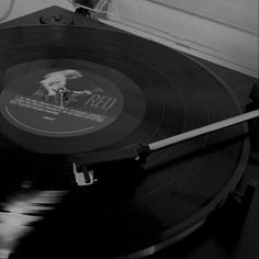 an old record player with its turntable spinning