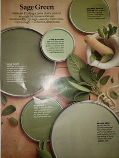 an advertisement for sage green is shown here