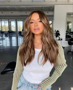 Beverly Hills Brunette Hair, Nutty Brown Hair, Honey Blonde Hair With Brown Caramel Summer Carmel Highlights, Light Brown Hair Transformation, California Brunette Hair Light, Hair On Olive Skin Tone, Light Brown Hair Inspo Color, Fall Hair Color For Light Brunettes, Hair Color Fall 2023