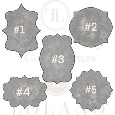 four badges with the number three on each one and two for each individual to use