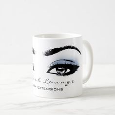 Makeup Artist Eyelash Extension Studio Sky BlueEye Coffee Mug - beauty gifts stylish beautiful cool Makeup Artist Studio Decor, Eyelash Extension Studio, Contour For Dark Skin, Makeup Artist Studio, Makeup Tips Eyeshadow, Makeup Artist Gifts, Teal Eyes, Diy Coconut Oil, Blue Coffee Mugs