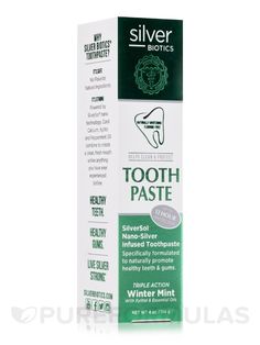 Natural Whitening Toothpaste, Winter Mint - 4 oz (114 Grams) - Silver Biotics | PureFormulas Healthy Teeth And Gums, Whiten Your Teeth, Sea Coral, Healthy Teeth, Nutritional Supplements