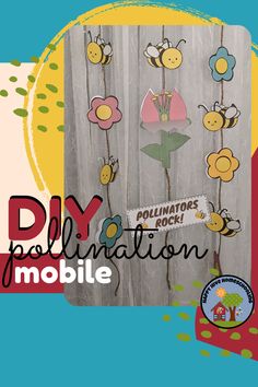 an advertisement for the pollination mobile phone app, with bees and flowers on it