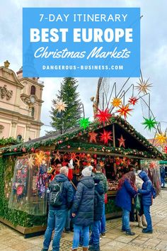 A Christmas Market Stall in Germany. With Text Reading: A Festive 7-Day Christmas Market Itinerary for Germany and The Alsace. Best European Christmas Markets, Europe Christmas, European Christmas Markets, European Christmas, Christmas In Europe, Christmas Markets Europe, Best Christmas Markets, Christmas Markets, Europe Travel Guide