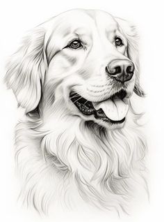 a black and white drawing of a dog