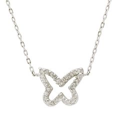 Open Butterfly Zirconia Necklace by Kury - Available at SHOPKURY.COM. Free Shipping on orders over $200. Trusted jewelers since 1965 Zirconia Necklace, Sterling Silver Necklace, Jewelry Trends, Sterling Silver Necklaces, Silver Necklaces, Diamond Necklace, Silver Necklace, Sterling Silver, Silver