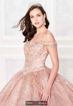 Princesa Dress PR21958 | PromDressShop.com Xv Dresses, Tulle Cape, Dresses Quince, Jewel Encrusted