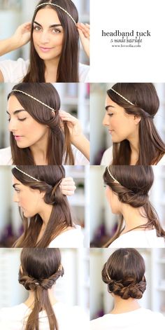 Easy Formal Hairstyles, Hair Headband, Fast Hairstyles, Easy Hairstyle, Long Straight Hair, Easy Hairstyles For Long Hair