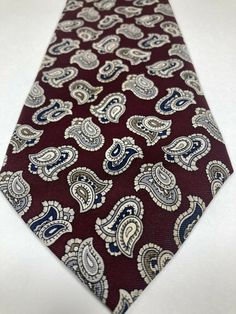 Stafford Burgundy Red Paisley Classic Silk Mens Necktie Tie Excellent Condition Length 58 Width 4. Condition is "Pre-owned". Shipped with USPS First Class. A517 Vintage Red Suit And Tie Accessories For Formal Occasions, Red Vintage Suit And Tie Accessories For Formal Occasions, Classic Paisley Print Suit And Tie Accessories For Semi-formal, Elegant Patterned Ties With Paisley Print, Elegant Semi-formal Paisley Print Ties, Classic Paisley Print Patterned Ties, Luxury Patterned Silk Tie, Red Paisley, Mens Neck Ties