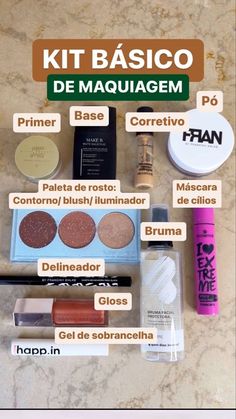 Kit Skin Care, Make Tutorial, Face Makeup Tips, Skin Care Spa, Basic Makeup, Makati, Just Girl Things, How To Make Hair, Body Skin