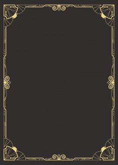 a black and gold frame with an intricate design