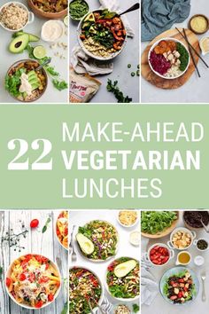 the cover of make - ahead vegetarian lunches, including salads and soups