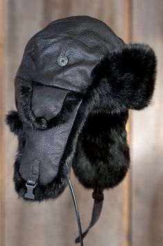 Lambskin Leather Trapper Hat with Rabbit Fur Trim by Overland Sheepskin Co. (style 67420) Fur Trapper Hat, Fur Trapper, Fur Hats, Ear Flap Hats, Faux Fur Hat, Trapper Hat, Beanie Hats For Women, Trapper Hats, Cool Gear