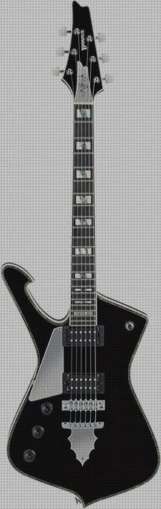 an electric guitar is shown in black and white