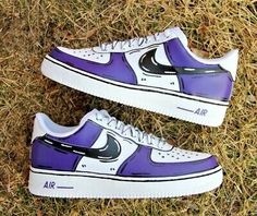 Nike Air Force 1 Custom Low Cartoon Purple Shoes White Black Outline Mens Womens | eBay Cartoon Air Force 1, Purple Cartoon, Cartoon Purple, Air Force 1 Custom, Custom Air Force 1, Purple Shoes, Custom Cartoons, Custom Nikes, Unique Shoes