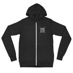 This AWEsome Stuff good vibes zip hoodie makes a great thank you gift for coworkers and/or gift for anyone and everyone on your holiday gift list. This awesome hoodie was designed by Rachel Hoyt (a Las Vegas artist, writer, Sociological researcher, and poker tarot vlogger who works to create opportunities for everyday awe). If you are looking for a spiritual brand gift shop full of cheap gift ideas with positive meaning, you are at the right shop! Click buy now to get this awesome hoodie to support small business. Available in black or charcoal gray. ✨ DETAILS ✨ When you get chilly on a summer evening by the lake, or simply need something comfy to throw on, this lightweight unisex zip hoodie with a modern fit, hood, front zip, and a kangaroo pocket is the way to go. * 50% polyester, 25% ai Hoodie Aesthetic, Phish, Kangaroo Pocket Hoodie, By The Lake, Ex Machina, Summer Evening, Our Lady, Grey Hoodie, Black Charcoal