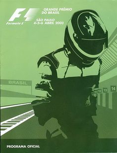 an advertisement for the formula grand prix in italy, featuring a man with a helmet on his head