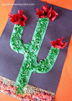 paper plate cactus crafts and activities for kids to do with the desert theme in their homes