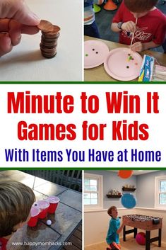 Minute To Win It Games For Preschoolers, Preschool Minute To Win It Games, One Minute Games For Kids, Easy Minute To Win It Games, Minute To Win It Games For Kids, Thanksgiving Games For Kids, Minute Games