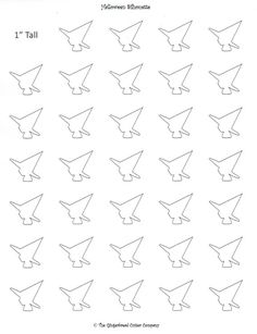 the instructions for how to make an origami bird with different shapes and sizes