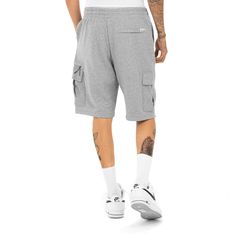 Your everyday looks are made better with Pro Club French Terry Cargo Shorts. Built with an 11-inch inseam, these cargo shorts fall just below the knee for a super relaxed and comfortable fit. The French terry fabric adds more comfort with a smooth outside and soft lining on the inside. Keep your essentials close with side pockets, a zippered painter's pocket, and plenty of space in the cargo compartments. Ready for everyday use with an adjustable waistband and relaxed fit. Relaxed fit throughout Pro Club, Soccer Shop, White Kicks, Gym Fits, Wide Width Shoes, Shorts Cargo, Terry Fabric, Backpack Sport, French Terry Fabric