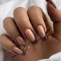 Super Cute And Stylish Ships In 5-10 Business Days Brown Acrylic Nails, Unghie Sfumate, Girly Acrylic Nails, Her Nails, Shiny Nails, Acrylic Nails Coffin Short, Nagel Inspo, Square Acrylic Nails, Fire Nails