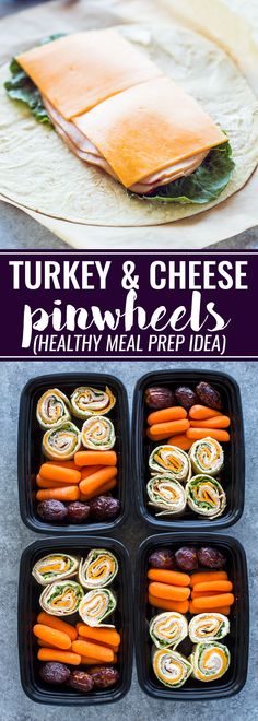 turkey and cheese sandwiches with healthy meal prep