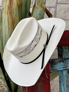 Ariat Cowboy Natural Straw Hat  A73102 - Blair's Western Wear Marble Falls Cowboy Code, Cowboy Straw Hat, Wrangler Cowboy Cut, Marble Falls, Chapeau Cowboy, Handmade Boot, Steel Toe Work Boots, Pink Lemonade, Hat Band