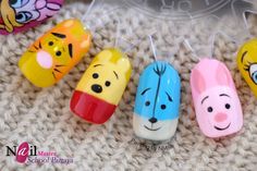 Barbies Nails, Eeyore Nails, Nail Master, Purple Contacts, Disney Nail, Pooh And Friends, Winnie The Pooh Christmas, Cute Winnie The Pooh