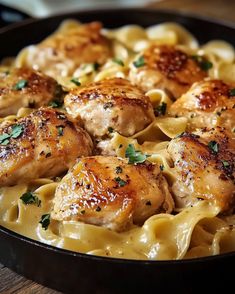 One-Pan Chicken with Buttered Noodles – recipestasteful One-pan Chicken With Buttered Noodles, Chicken And Buttered Noodles, Chicken With Noodles, Noodles And Chicken, Buttery Noodles, Cast Iron Skillet Recipes Dinner, One Pan Dishes, Pan Dishes, Chicken And Noodles