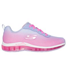 Skech-Air Element Elite - Purely | SKECHERS Lace-up Mesh Running Shoes With Gel Cushioning, Pink Breathable Mesh Lace-up Sneakers, Sporty Pink Fade-resistant Running Shoes, Sporty Pink Fade-resistant Sneakers, Pink Breathable Sneakers For Light Exercise, Mesh Running Shoes With Gel Cushioning For Light Exercise, Lace-up Running Shoes With Gel Cushioning And Mesh Material, Athleisure Lace-up Running Shoes, Pink Sneakers With Breathable Mesh And Round Toe