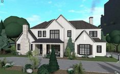 Bloxburg Speed Build, Rustic Modern Farmhouse, Suburban House, House Details, House Layout Plans, House Design Photos, On Live