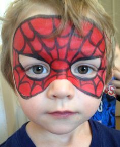 1000+ images about halloween face painting on Pinterest | Face ... Easy Spiderman Face Paint, Spiderman Face Paint, Spider Man Face Paint, Spiderman Makeup, Superhero Face Painting, Easy Halloween Face Painting, Mask Face Paint, Halloweenský Makeup