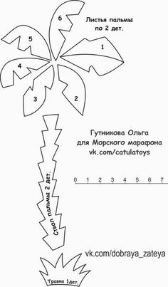 a drawing of a palm tree with arrows pointing up to the right and left sides