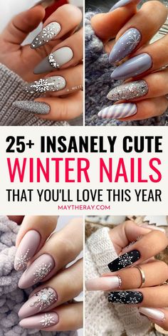 Cute Winter Nails, Winter Nail Ideas, Christmas Manicure, Winter Nails Acrylic, Nails Winter, Winter Nail Art, Winter Nail Designs, Winter Nail, Festival Nails