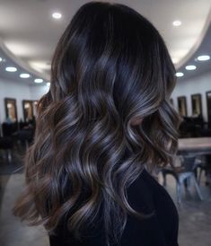 Ash Brown and Silver Highlights on Dark Base Brown And Silver Highlights, Ash Brown Hair Balayage, Dark Ash Brown Hair, Ashy Hair, Cinnamon Hair, Ash Brown Hair Color, Heat Protector