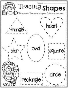 the worksheet for teaching shapes to teach children how to read and understand them