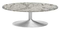 an image of a marble table top on a metal base for dining room or living room