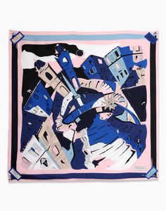 EMILIO PUCCI - cities of the world scarf: Roma Pantone Trends, Print Scarf Design, Pattern Sketch, Spanish Steps, Hijab Designs, Silk Scarf Painting, Square Silk Scarf