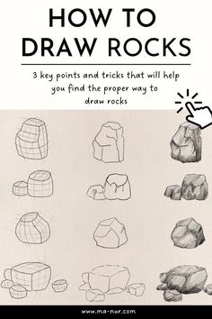 how to draw rocks in 3 easy steps and tricks that will help you find the proper way to draw rocks