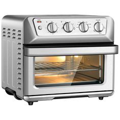 an oven with the door open and it's light on in front of white background