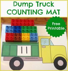 Construction Theme Preschool, Counting Mats, The Measured Mom, Measured Mom, Preschool Math Games, Transportation Activities, Transportation Preschool, Transportation Theme