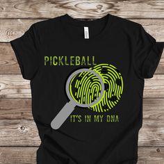 Pickleball DNA Funny  Unisex Short Sleeve Tee T-Shirt Tshirt Fun Gift for Pickleball Player Pickleball Enthusiast Gift Pickleball Dinker in Your Life  Pickleball Lover Gift *Design is printed using Direct to Garment print technology. Ink is injected into the fabric leaving a very smooth print. This is NOT a vinyl print. *If you are wanting a different size or color, please message me as I may be able to accommodate your request. *Double check your shipping address before submitting your order. I Pickleball Shirt, Vinyl Print, Gift Design, Pickleball, Unisex Shorts, Leisure Wear, Jersey Shorts, Gift For Lover, San Jose