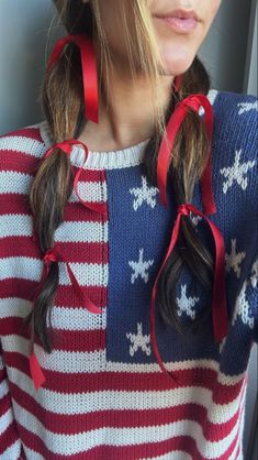 American Themed Party Outfit, 4th Of July Party Aesthetic, Spring Holiday Outfit, 4th Of July Aesthetic, Brett Cooper, Hairstyle Trending, American Themed Party