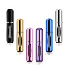 PRICES MAY VARY. Metal Spray bottles Capacity : 5ml/0.2oz/pcs. 6 pcs per set, Clear Vial Inside to easily see how much perfume remains. Wide use: Perfect for storing your perfume, cologne,aftershave, makeup remover and so on. Give you a fresh perfume spray when you are on the go all day. Special design: Refillable perfume spray with easy pump-to-fill technology In 6 different colors (black, Silver,pink,gold,purple,Blue), good for you to carry or organise your different fragrances. Easy to carry: Amazon Spray Bottle, Fresh Perfume, Refillable Perfume Bottle, Cologne Bottle, Best Travel Accessories, Travel Perfume, Big Bottle, Perfume Atomizer, Refillable Bottles