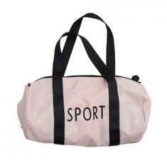 Sports Bag Copy Writer, Design Letters, Retro Sports, Pink Sports, Round Bag, Boutique Design, Weekend Trips, Sport Bag, Lettering Design